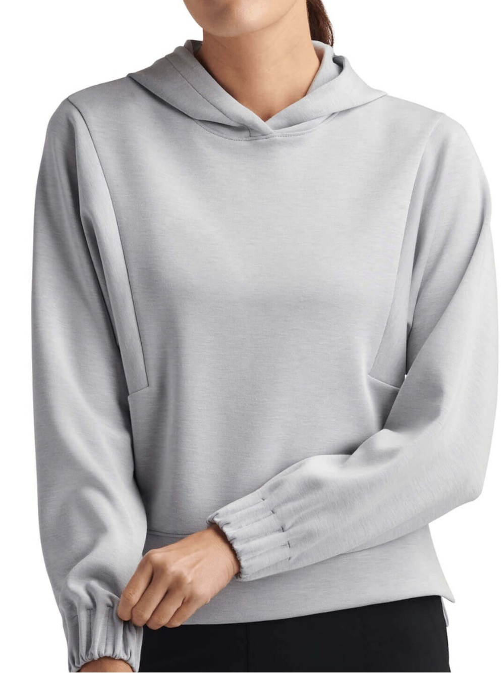 Peter Millar Flora Knit Hoodie Light Grey